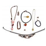 Jewelry Group Including Amber