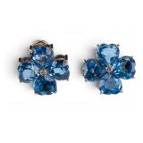 14K Yellow Gold London Topaz Earrings