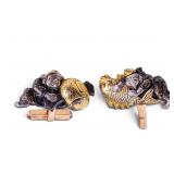 14k Yellow Gold Japanese Sword Menuki Cufflinks