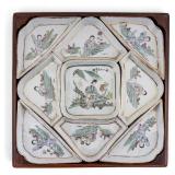 Antique Chinese Porcelain Sweetmeat Set w/ Figures