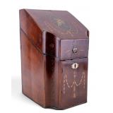 Antique Georgian Style Serpentine Slant-Top Box