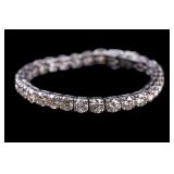 16 Carat Moissanite Sterling Silver Bracelet