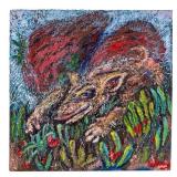 Impasto Oil on Canvas, signed Wiley