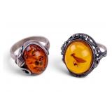 Vintage Amber Rings