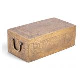 Middle Eastern Engraved Brass Lidded Box