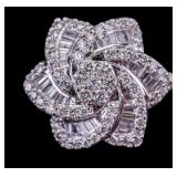 18K White Gold 1Ct Diamond Pendant