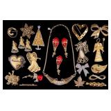 Corocraft Necklace & Assorted Brooch Collection