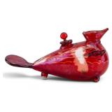 Vintage Cranberry Glass Hen Decanter w/ Stopper