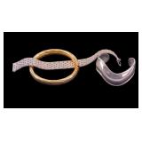 3 Sterling Silver Mexican and Italian Bracelets