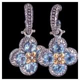 Sterling Silver and 18k Barbara Bixby Earrings