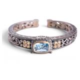 Sterling Silver % 18k Barbara Bixby Cuff Bracelet