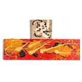 2 Abstract Paintings on Wood Panels