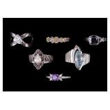 6 Sterling Silver Rings