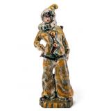Vintage MCM Italian Ceramic Jester Table Lamp Base