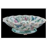 Antique Chinese Famille Rose on Celadon Bowl
