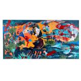 Unsigned Abstract Impasto Oil on Canvas