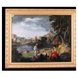 Signed Damichy European Pastoral O/c