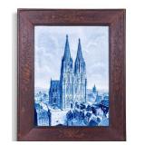 Framed Porcelain Plaque, Colgone Cathedral