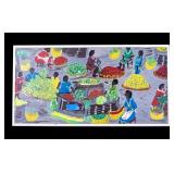 Errol Darling Jamaican Market Scene O/b