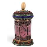 Chinese Export Sterling Silver Tea Caddy