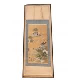 Large Framed Japanese Hanging Scroll ~7