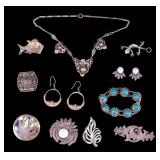 Sterling Silver Jewelry and Silver-tone Pieces