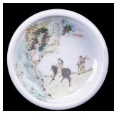 Chinese Famille Rose Porcelain Figural Dish