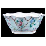 Antique Chinese Celadon Porcelain Floral Bowl