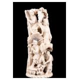 Antique Signed Chinese Carved Bone Sculpture