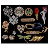 Monet Gold Tone Jewelry Clip with Brand Mark