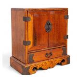 Late-Vintage Miniature Asian Tabletop Cabinet
