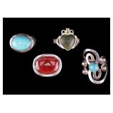 4 Sterling Silver Rings