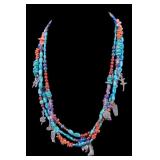 Native American Multi-Gemstone Fetish Necklace
