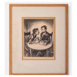 John S. De Martelly "Economic Discussion" Litho