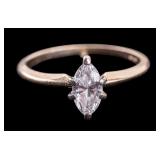 14K Yellow Gold .60ct Diamond Ring