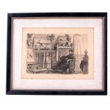 Antique Etching Corner at Home James David Smillie