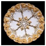 Antique Messien Decorative Scalloped Plate
