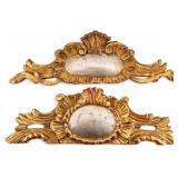 Pair of Antique Carved Giltwood Rococo Wall Mounts