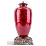 Japanese Ginbari Enameled Table Lamp