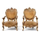 Antique French Louis XV Giltwood Chairs