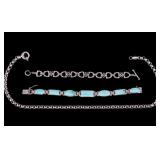 2 Silver Bracelets & A Silver Necklace