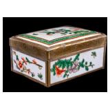 Chinese Famille Rose Porcelain Casket Box