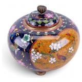 Antique Japanese Meiji Period Cloisonnï¿½ Lidded Jar