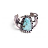 Fine Sterling Sliver Native American Cuff Bracelet