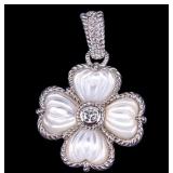 Sterling Silver and MOP Judith Ripka Pendant