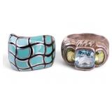 2 Sterling Silver Designer Rings