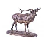 Louis Paul Jonas Silvered Stag Sculpture