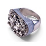 Sterling Silver Drusy Ring