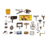 Antique Skeleton Keys, Clock Keys, Keychains, More