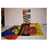 NASCAR FLAGS AND CARS IN BLISTER PACK